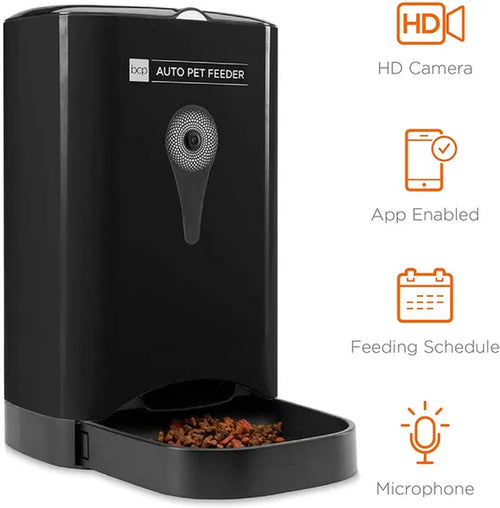 Best Choice Products Smart Automatic Pet Feeder with HD Camera, Wi-Fi Enabled Smartphone App, Portion Control, 4.5L Food Capacity, 2-Way Audio Voice Recorder Microphone, for Cats and Dogs