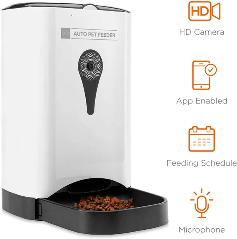 Best Choice Products Smart Automatic Pet Feeder with HD Camera, Wi-Fi Enabled Smartphone App, Portion Control, 4.5L Food Capacity, 2-Way Audio Voice Recorder Microphone, for Cats and Dogs