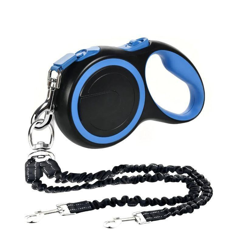 2025 Two Dogs One Leash Enhanced Edition - Dual (2) Dog Retractable Leash, Auto-Untangles, Supports up to 30Lb Dogs,10Ft Retractable Leash,Two Dogs One Leash Collar Tangle Free Leash Dog Accessories Dog Accessories Durable Bungee Harnesses