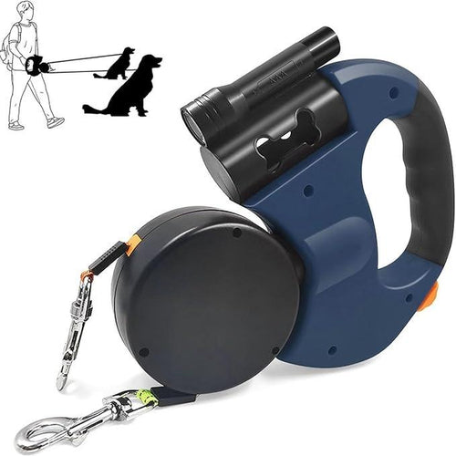 2025 Two Dogs One Leash Enhanced Edition - Dual (2) Dog Retractable Leash, Auto-Untangles, Supports up to 30Lb Dogs,10Ft Retractable Leash,Two Dogs One Leash Collar Tangle Free Leash Dog Accessories Dog Accessories Durable Bungee Harnesses