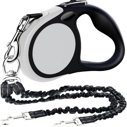 2025 Two Dogs One Leash Enhanced Edition - Dual (2) Dog Retractable Leash, Auto-Untangles, Supports up to 30Lb Dogs,10Ft Retractable Leash,Two Dogs One Leash Collar Tangle Free Leash Dog Accessories Dog Accessories Durable Bungee Harnesses